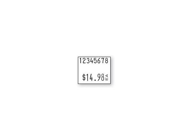 Prisetikett Sato PB2 18 x 16 mm hvit etikett med permanent lim (1.500) 